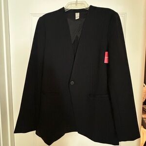 NWT Women’s SPANX Perfect Collarless Blazer in smoothing black ponte size Small